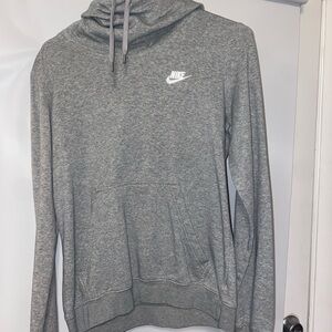 Nike Gray Sweater with Classic Swoosh